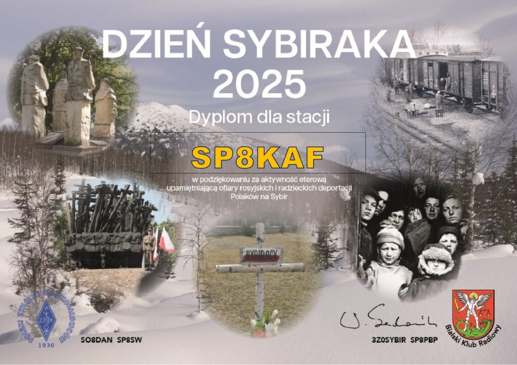 Dyplom Dzień Sybiraka 2025 dla SP8KAF