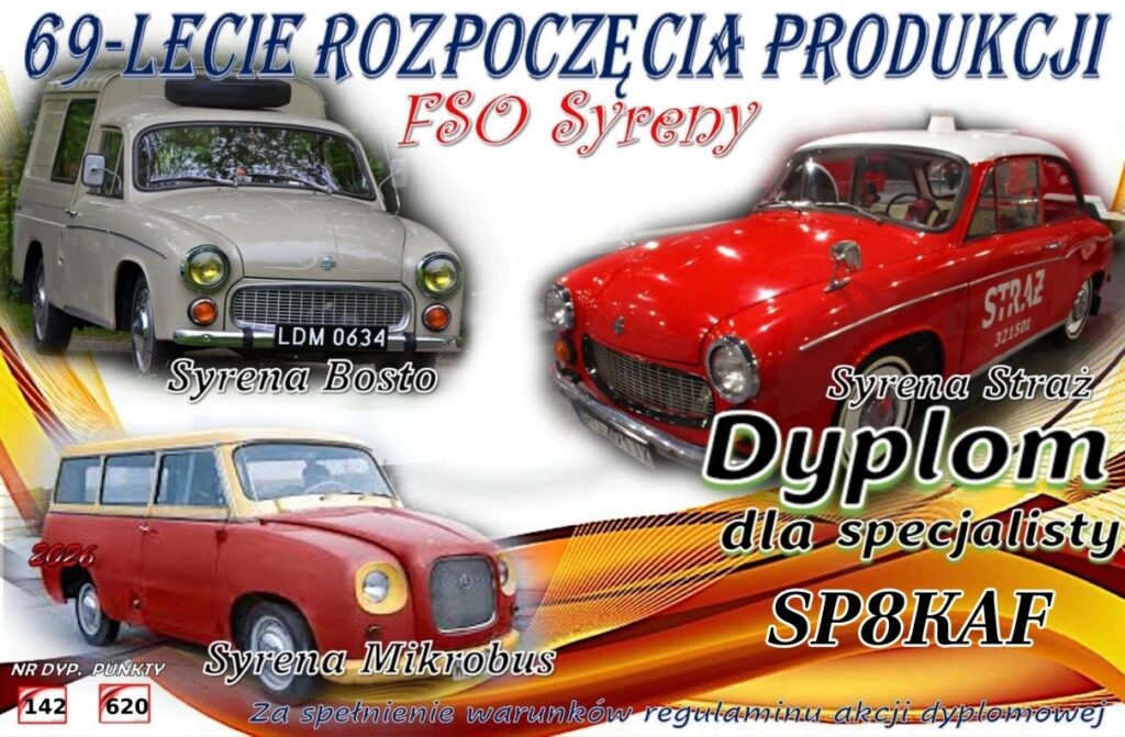 Dyplom akcji 69-lecie Syreny - Specjalista