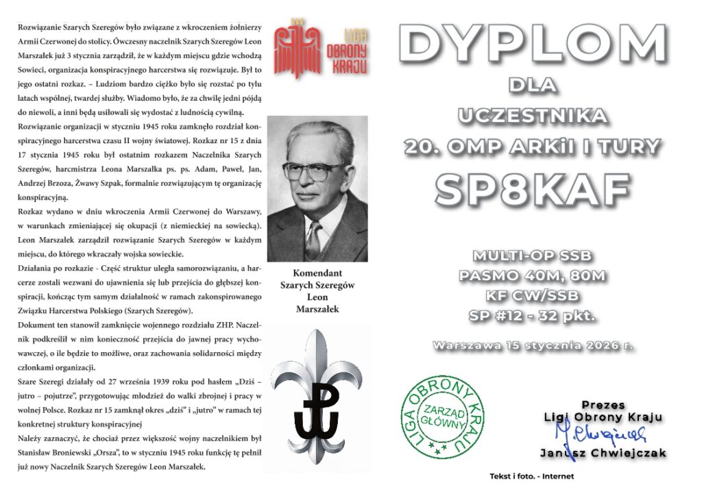 Dyplom OMP ARKiI 2026 Tura I KF